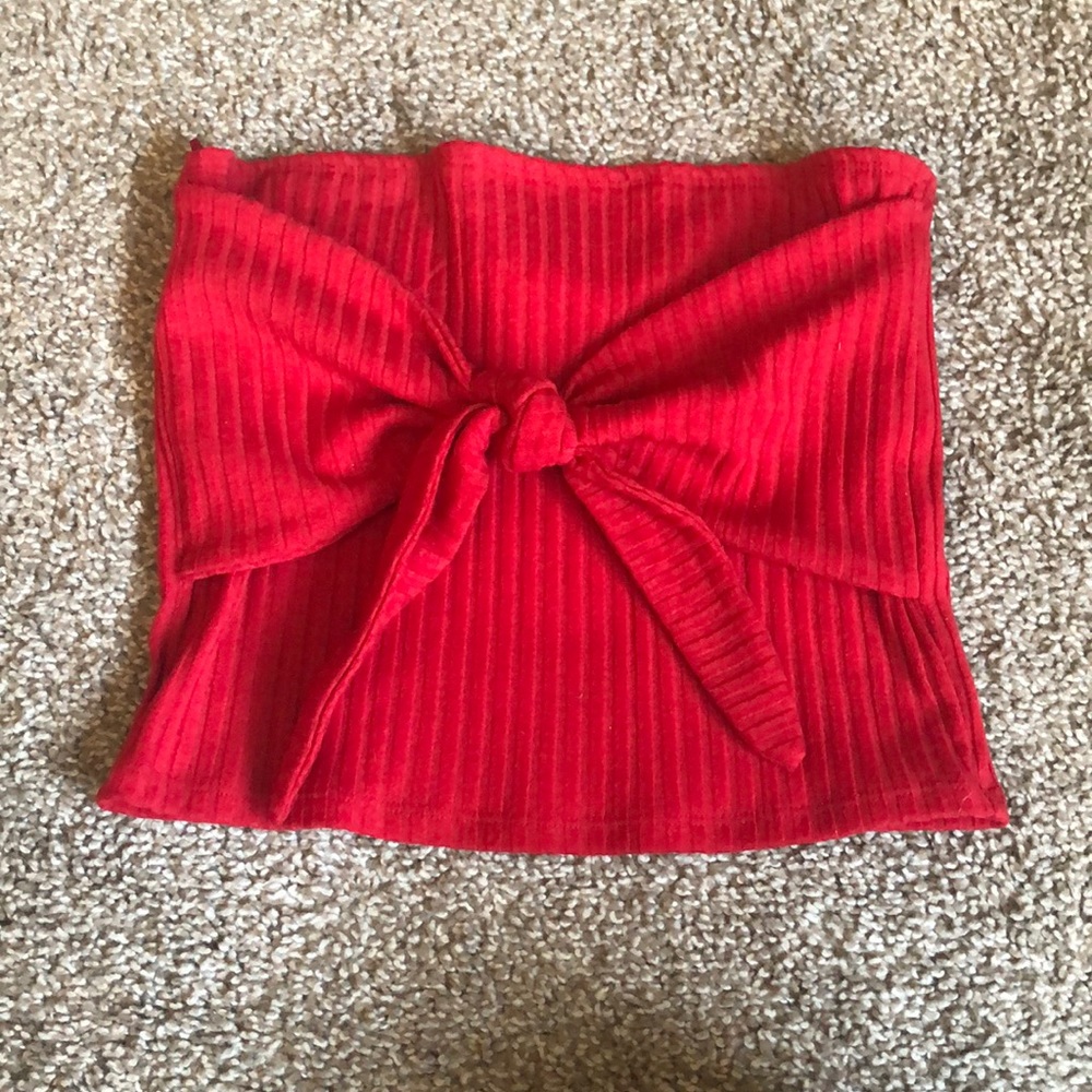 Red tube top